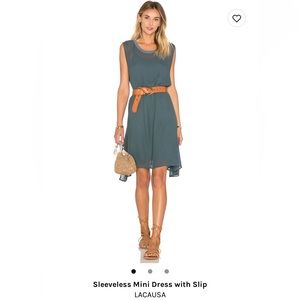 Laucusa Sleeveless Mini Dress with Slip (size: XS, color: Sage)